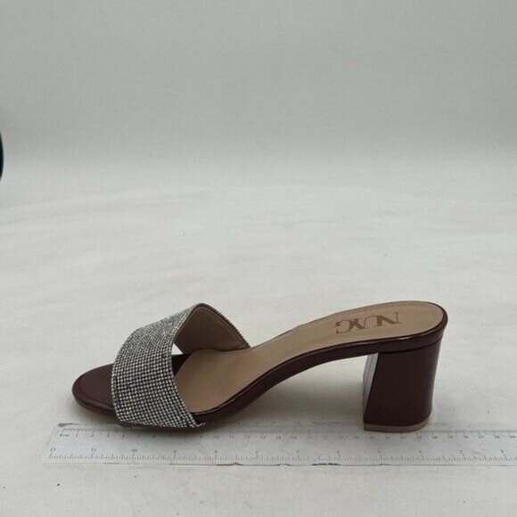 Womens Sparkly Sandals Rhinestone Flip Flop Shoes for Women,Chunky Heel Sandals - Picture 1 of 7